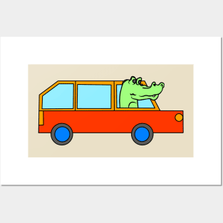 Holiday crocodile Posters and Art